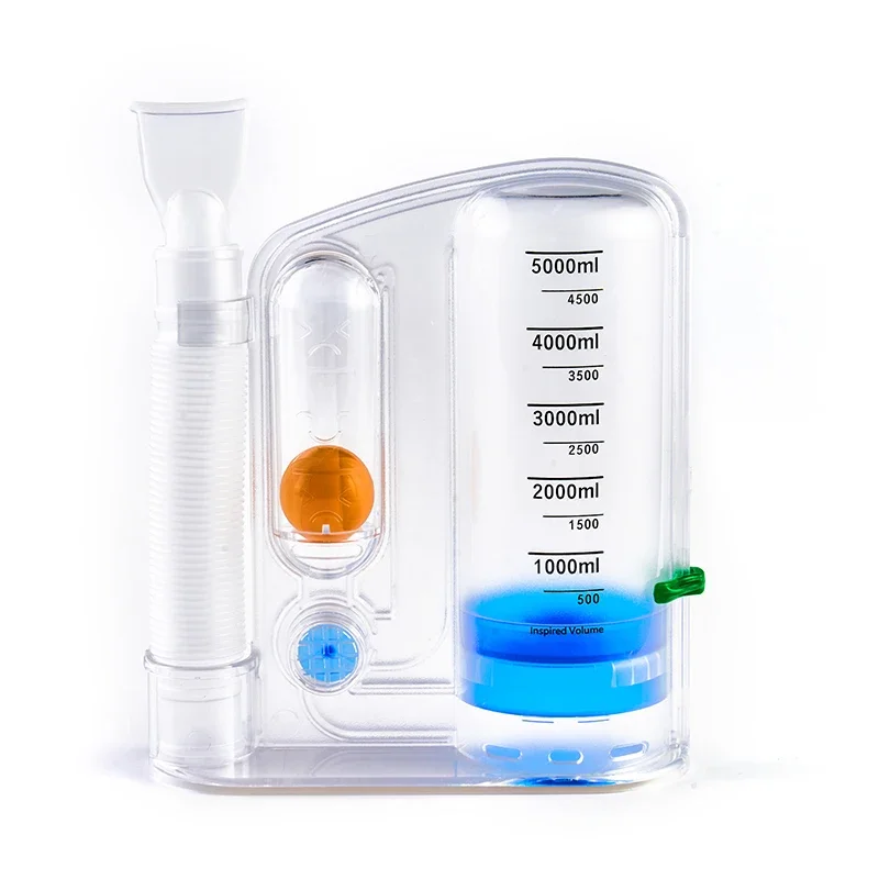 3000ML and 5000ML Professional Respiratory Exerciser Latex-free Volumetric  single ball one ball  Incentive Spirometer