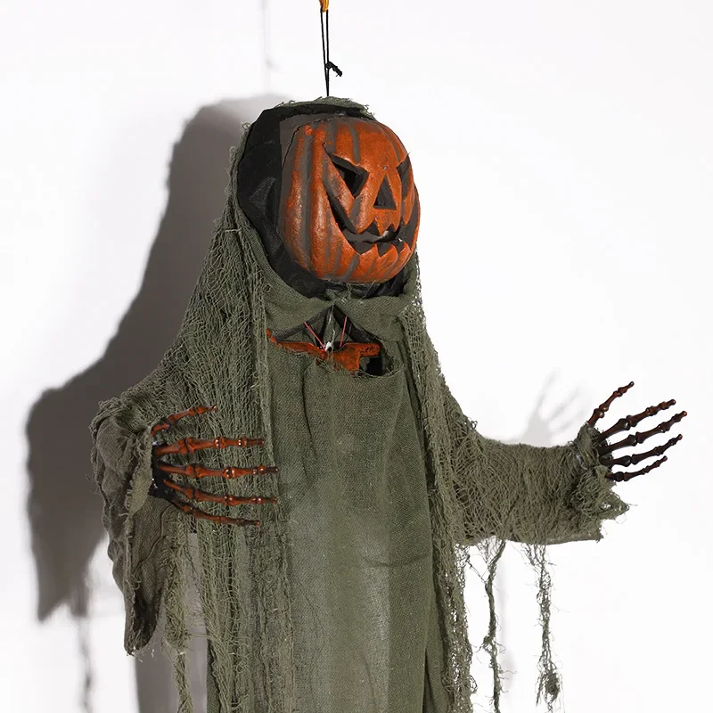 Halloween Pumpkin Decoration Big Hanging Room Haunted House Roleplay tabletop game Bar Playground Voice-activated Electric Horro