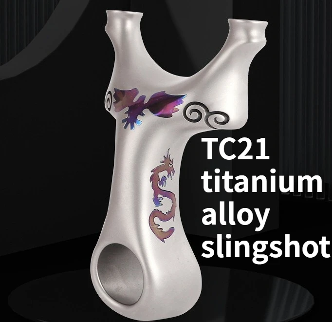

New TC21 Titanium Alloy Smooth Support Head Slingshot All Titanium Alloy Outdoor Competitive Slingshot