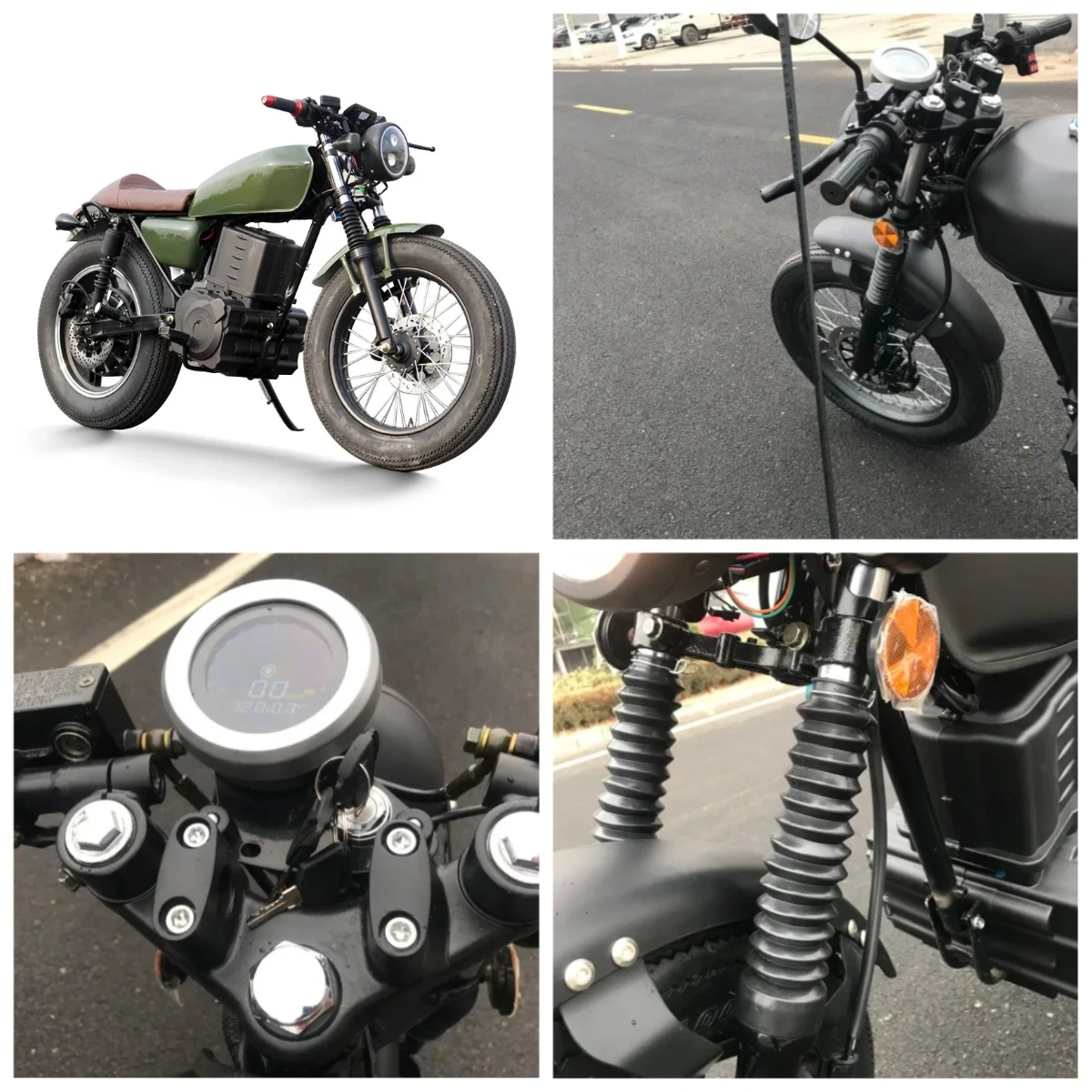 

china wholesale price fancy vintage electric vintage cafe racerspeed 90km max range`100km racer 3000w 72v 42ah lithium battery