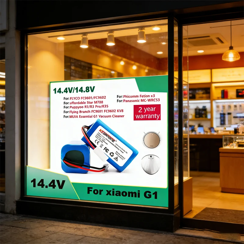 

For Xiaomi Robot14.4V 4000mAh Lithium Ion Battery,Suitable Vacuum Mop Essential G1 (SKV4136GL) (MJSTG1) Robot Vacuum Cleane