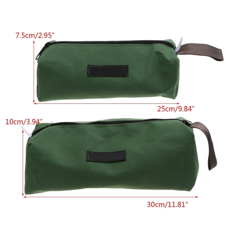 Large Capacity Tool Bag Multifunction Canvas Hand Tool Storage Carry Bags Portable Metal Toolkit for Men Gift
