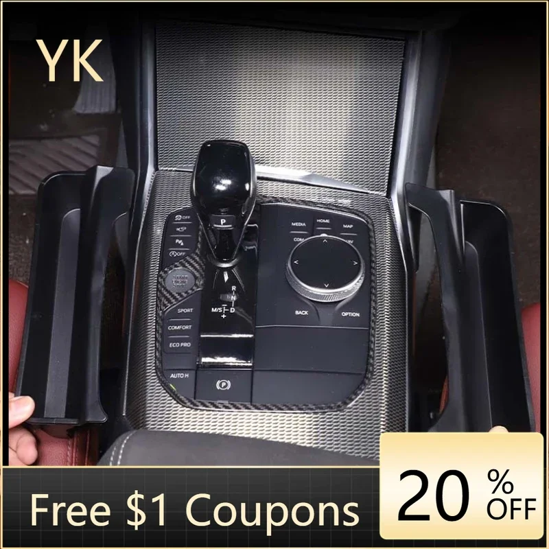 

For BMW 3 Series G20 2020-2024 Interior Car Accessories ABS Black Car Gear Shift Storage Box Tray Both Sides Organizer