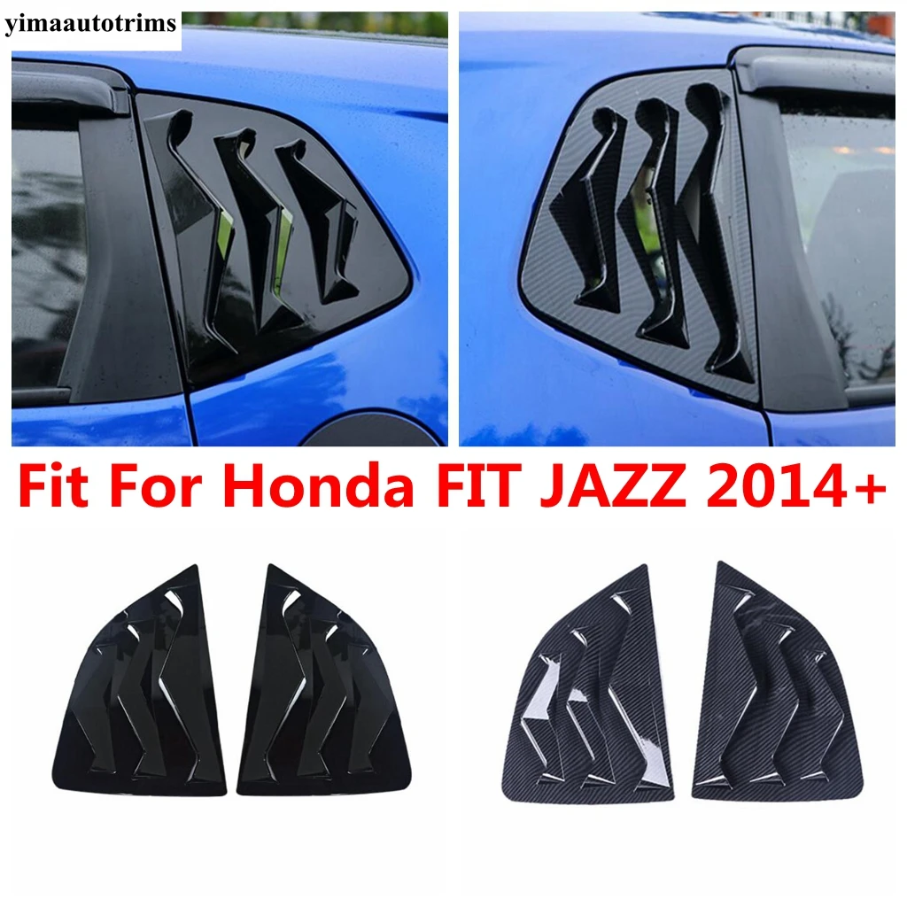 

Black Rear Window Shutter Louver Sun Shade Side Air Vent Panel Decoration Cover Trim Accessories For Honda FIT JAZZ 2014 - 2020