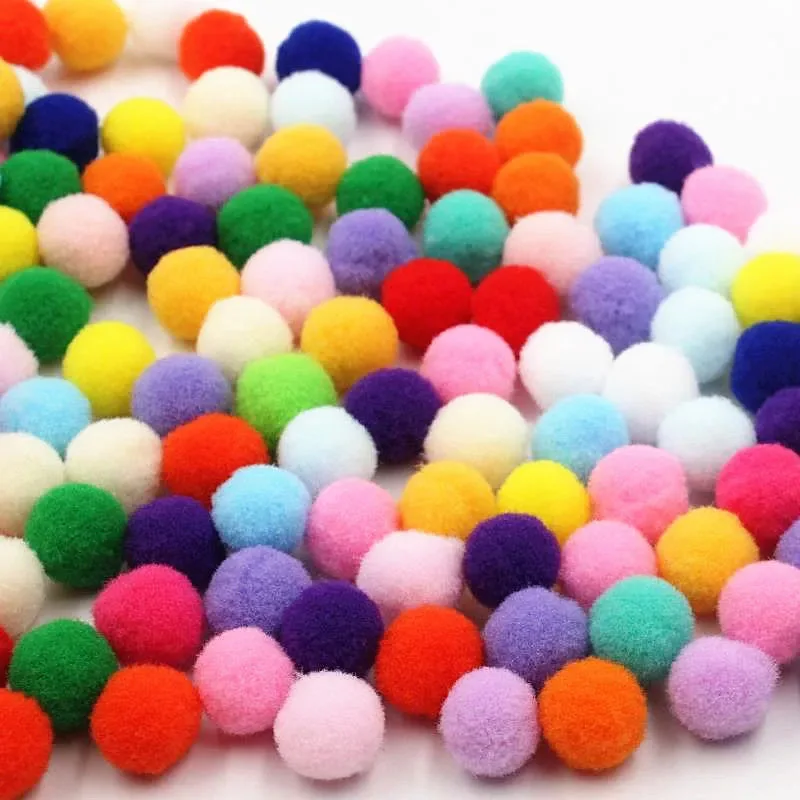 

New high elastic mixed color plush DIY handmade polyester small fur ball kindergarten CHILDREN'S textile accessories