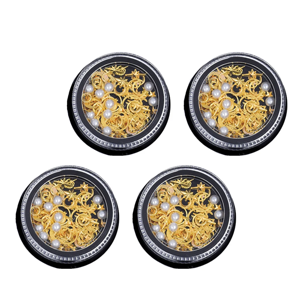 

Pearl Decorations Silver Moon Charms Night Sky Nail Art Supplies Salon Manicure Pearl Moon Nail Decorations Supplies