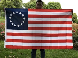 Betsy Ross 13 Star USA American Flag 90*150CM Double Sided Printed Polyester 13 stars us usa 1777 american Betsy Ross Flag