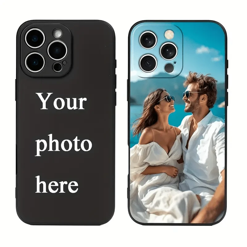 Funda personalizable para iPhone SE XS XR 7 8 Plus 12 13 15 14 11 Pro Max Mini 17 Air 16E, con foto DIY y variedad de colores 6