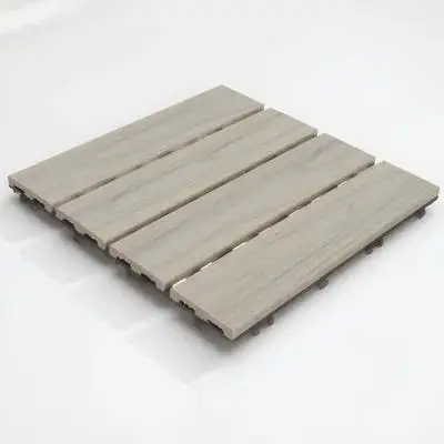 

Wood Plastic Flooring Outdoor Garden Balcony Deck Tile Indoor Composite WPC Waterproof Splicing Floor Durable Easy Installation