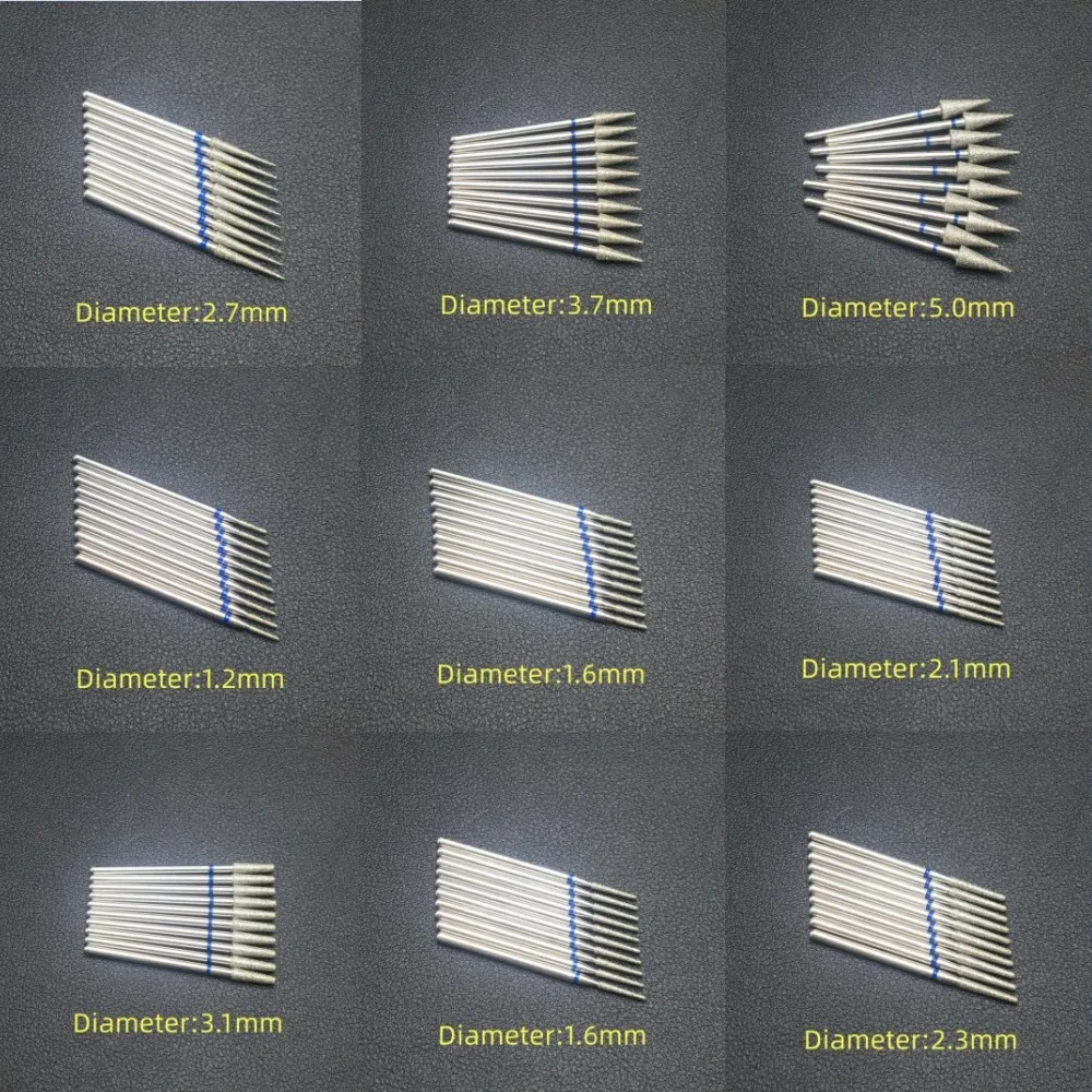 10-teiliges Nagelfräser-Set, Diamant, elektrischer Nagelverbesserungsbohrer, Nagelbohrer, Eckreinigungsbohrer, Gratzubehör, Werkzeug – Detail 2