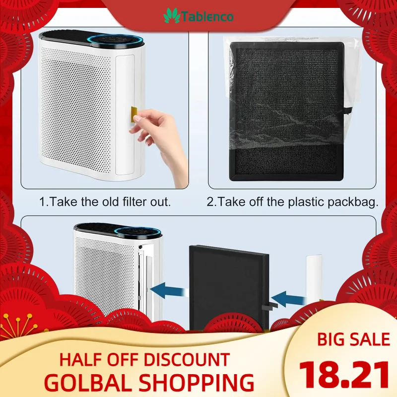 Воздушный Сменный фильтр MK04 для Aroeve MK04 MG04JH, H13, фильтр HEPA, по сравнению с деталями MK04LX, 2 упаковки, синий