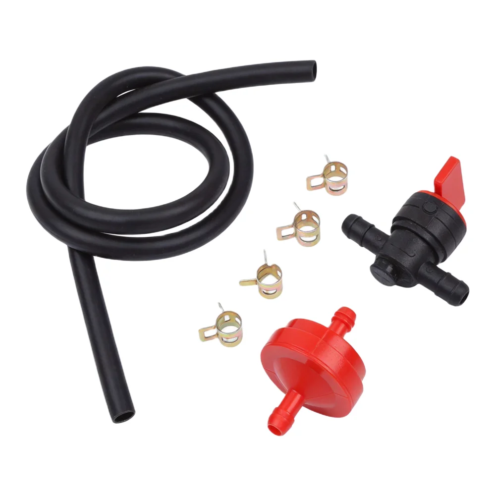 Fuel Line Hose Kit Featuring Inline Fuel Filter and Shut Off Valve for 298090S 394358s Small Engine Lawn Mower Fuel System