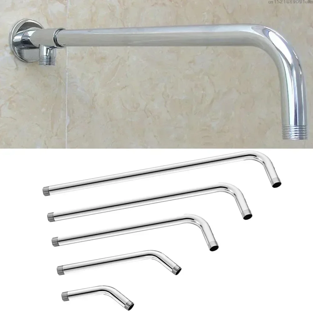

1pc Shower Head Extension Arm Stainless Steel Straight Angled Extra Hose Pipe Shower Bathroom Accessories 15/20/25/30/35cm