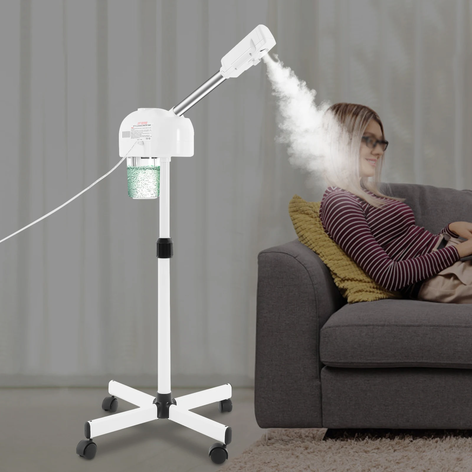 جهاز بخار للوجه مملوء بالأوزون، معدات العناية بالبشرة، رطوبة البشرة، يزيل الأوساخ والزيت من المسام لصالونات التجميل والمنتجعات الصحية والمنزل