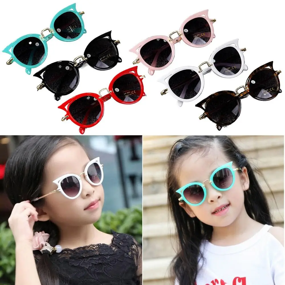 Circular Frame Cat Eye Sunglasses Ocean Lenses Beach Travel Streetwear Kids Sunglasses UV400 Protection Eyewear for Boy & Girl