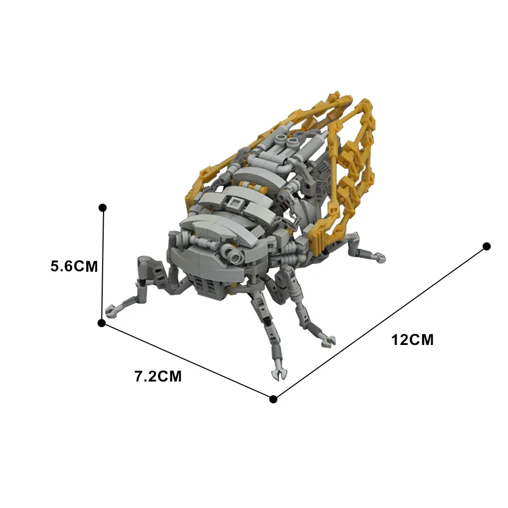 Gobricks MOC Insect Mechanical Cicada Carrier Mode A Building Block set Creativity Creatures Experiment Education Brick Kid Toys