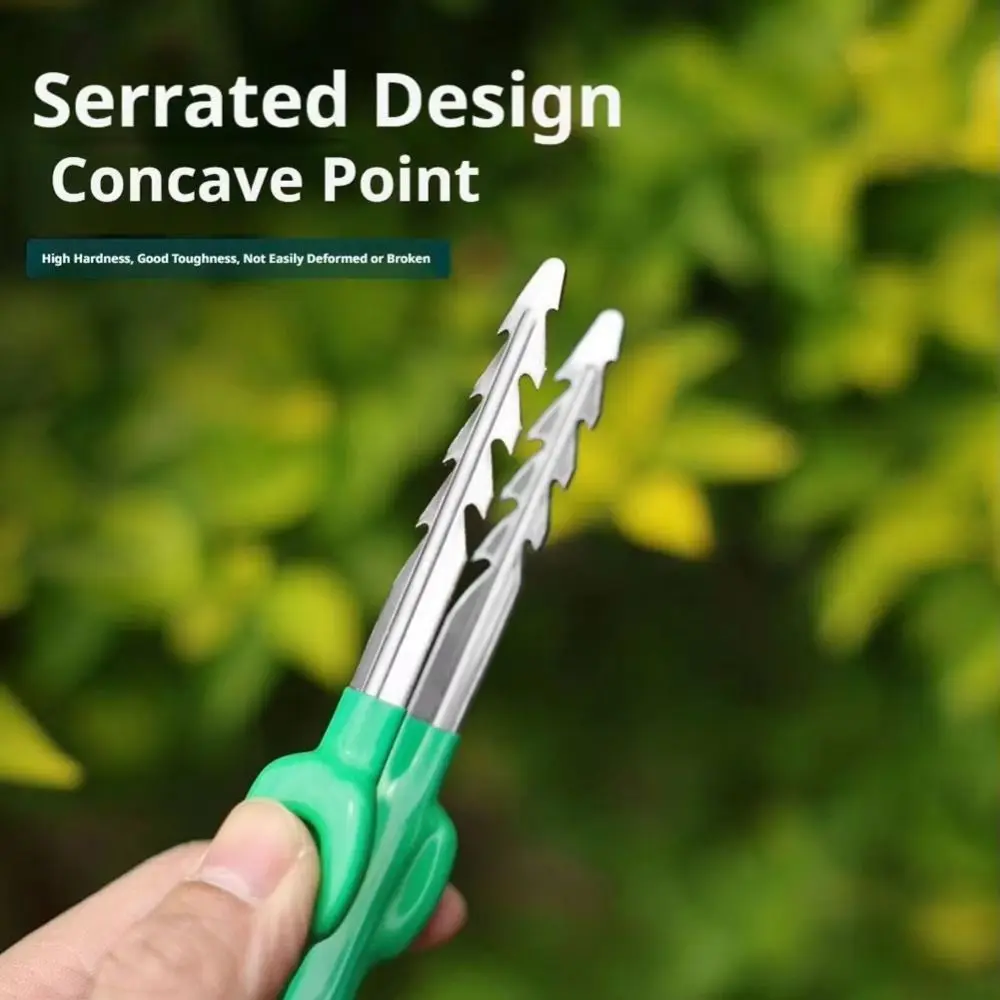 Stainless Steel Gardening Tweezers Solid Stainless Steel Precision Aligned Tip Plant Care Clip Moderate Length Handle