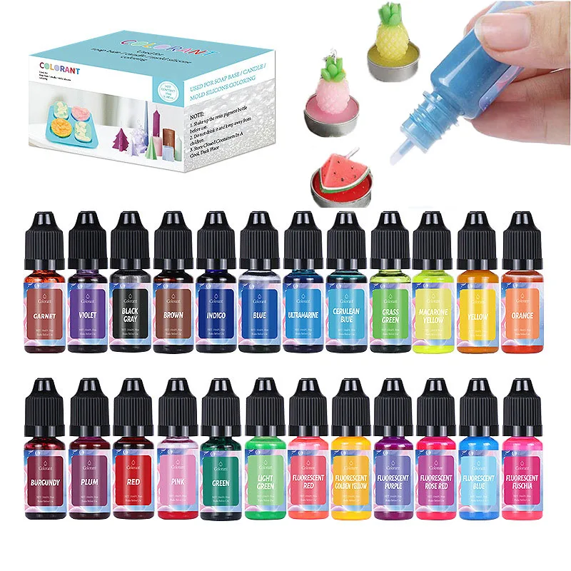 30 ألوان جديدة لون شمعة جوهر النباتات الطبيعية صنع الصابون اليدوية اللون جوهر شمع الصويا الصباغ المعطرة صبغ DIY بها بنفسك المواد
