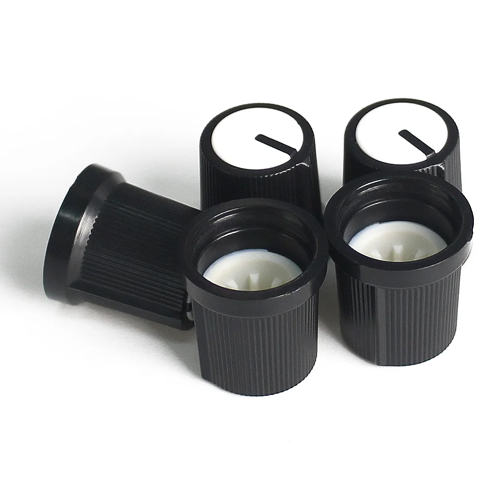 5PCS WH148 Potentiometer ลูกบิดหมวก AG3 15X15มม.สีขาวลูกบิดพลาสติก Plum Handle