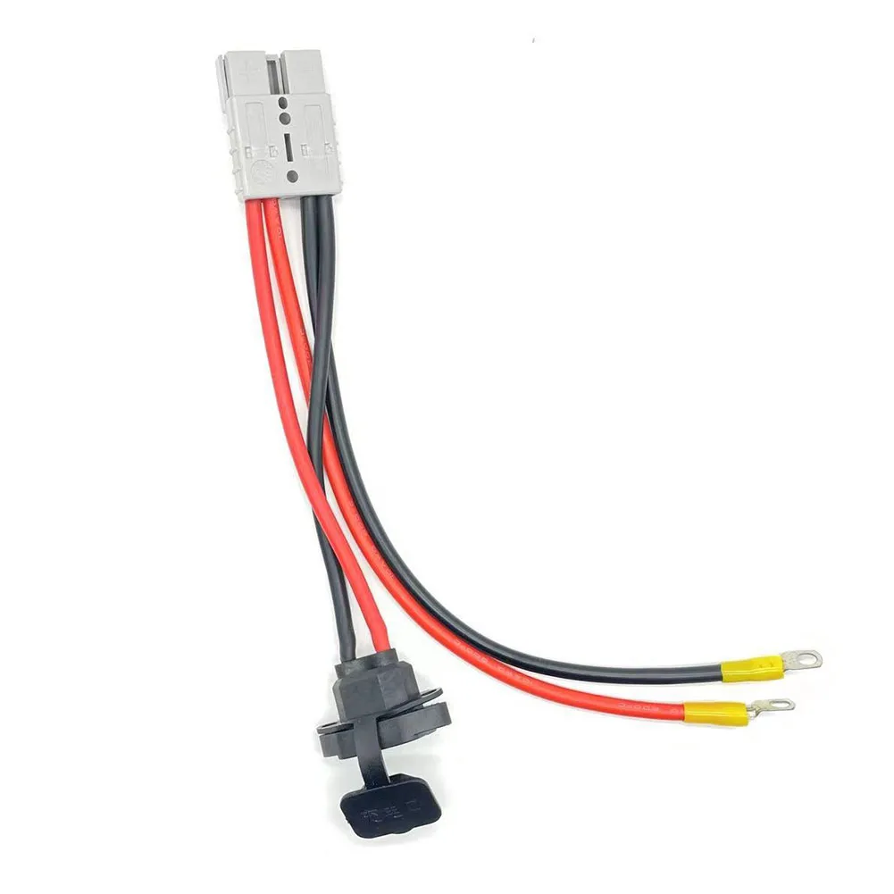 50 Amp Forklift Connector Extension Cable with Dust Cover for Battery Cable Connections Suitable for Solar Panels and Vehicles