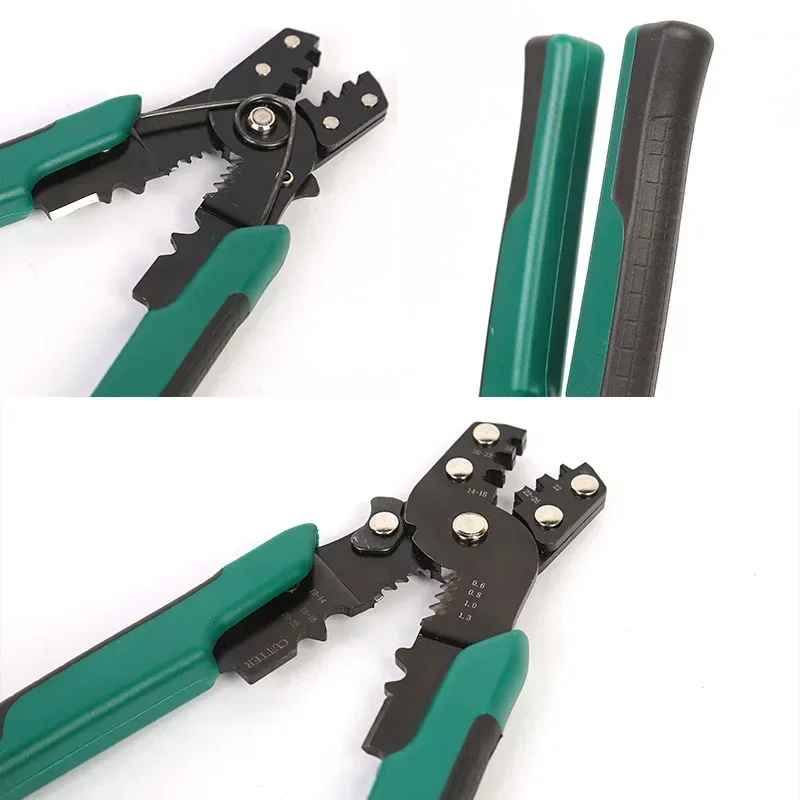 BIESUO Multi-function Mini Electric Terminal Crimping Pliers with Wire Stripping Cutting Hand Crimping Tool