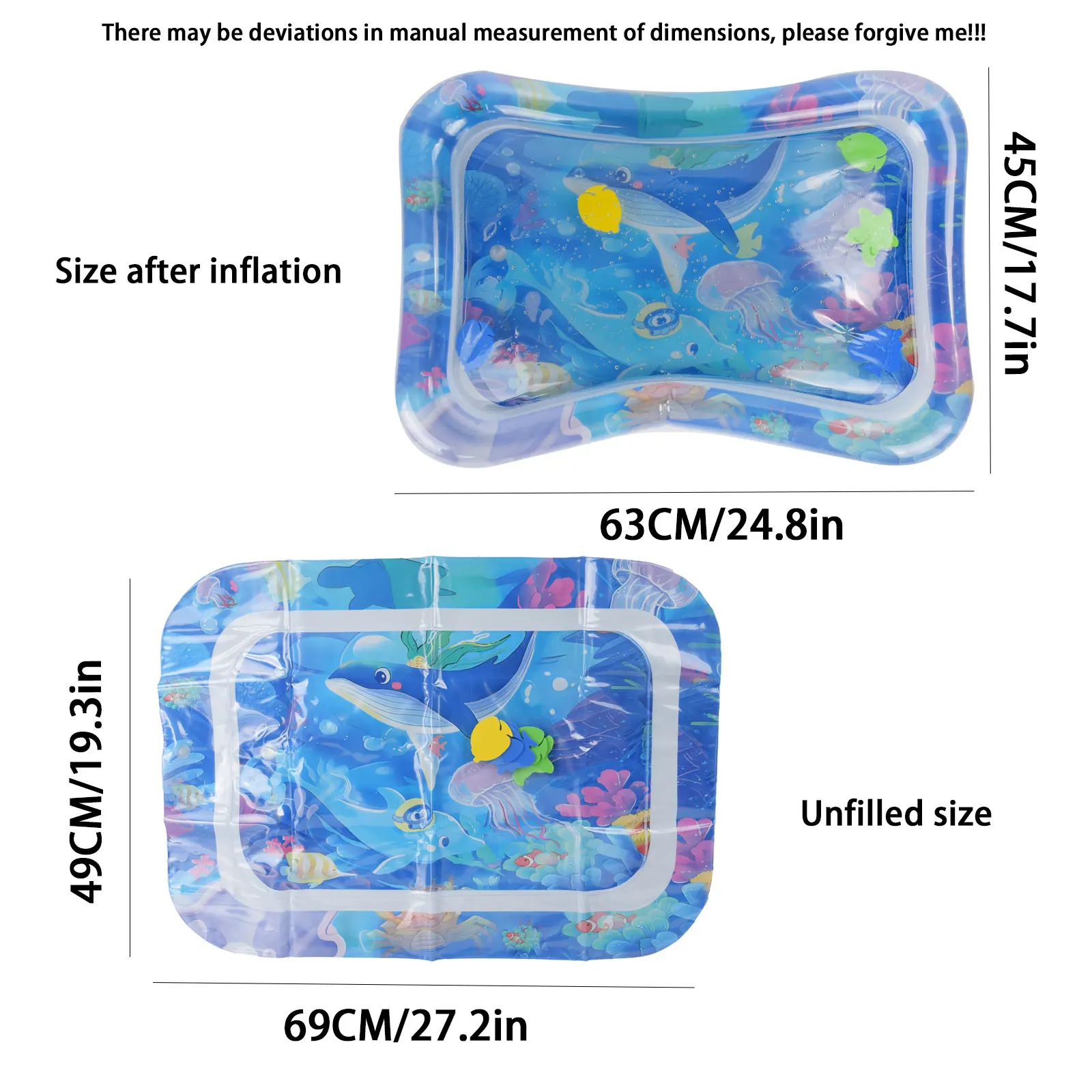 Patting Pool Water Mat, Climbing Mat, Learning To Climb, Guiding Children'S Sensory Bags, Toys, Water Filled And Inflated