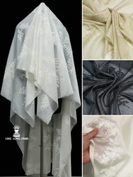 Embroidered Fabric Thin Breathable Dress Shirt Spring Summer Clothing Designer Cloth Diy Apparel Sewing for By The Yard