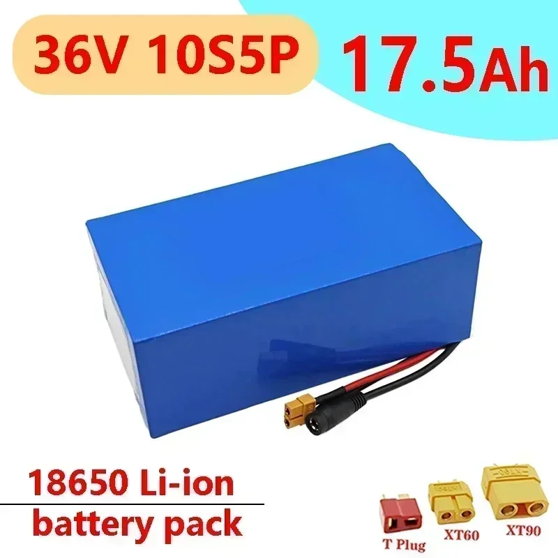 

36V 10S5P 17.5Ah 1000W 18650 Lithium Ion Battery Pack Original high power for Electric Bicycle Engines, Built-In BMS Protection