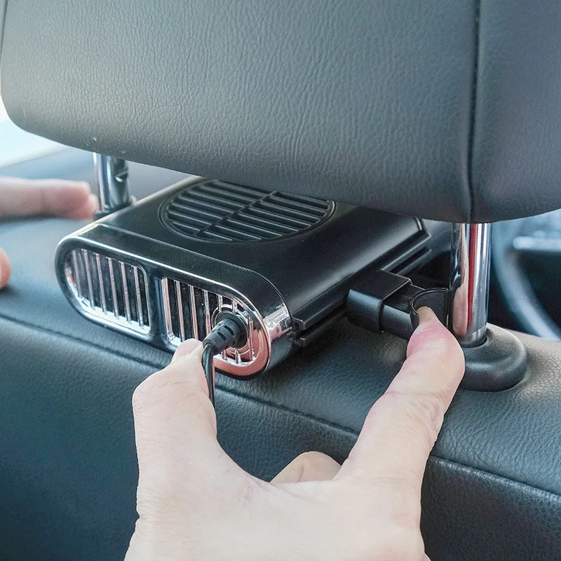 Car Seat Mini Fan USB Rear 5V ABS Foldable Fan 3 Kinds of Adjustable Wind Speed Silent Gale Cooler Car Seat Back Cooling Fan Set