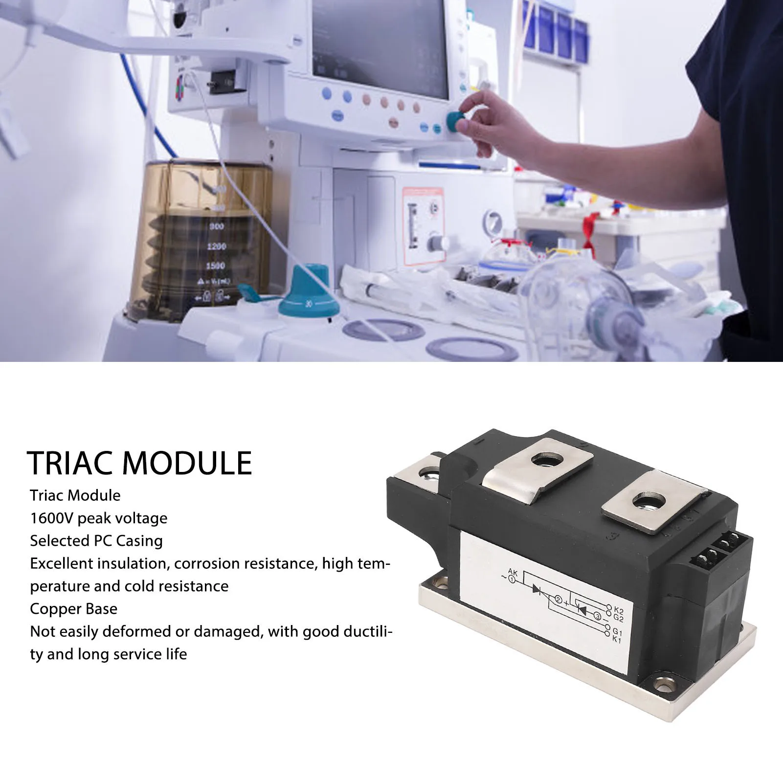 

Triac Module PC Housing Bidirectional Thyristor Power Supply Silicon Controlled Module 1600V Thyristor Module