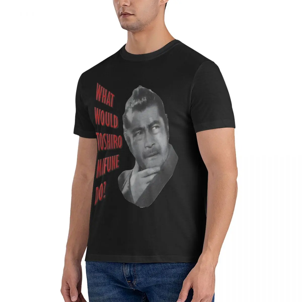 Toshiro Mifune T Shirts for Men Cotton Creative T-Shirts Round Collar yojimbo Tee Shirt Short Sleeve Clothes Original