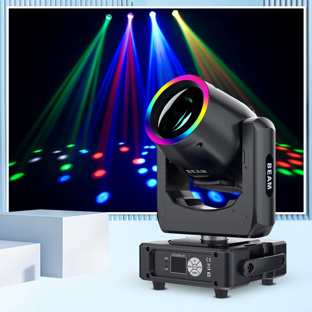 Mini Projecteur Lumineux 7R à Tête Mobile 230W DMX 512, Éclairage à Effet Lyre Satge pour les Activités de Mariage, DJ et Chang, Livraison Rapide