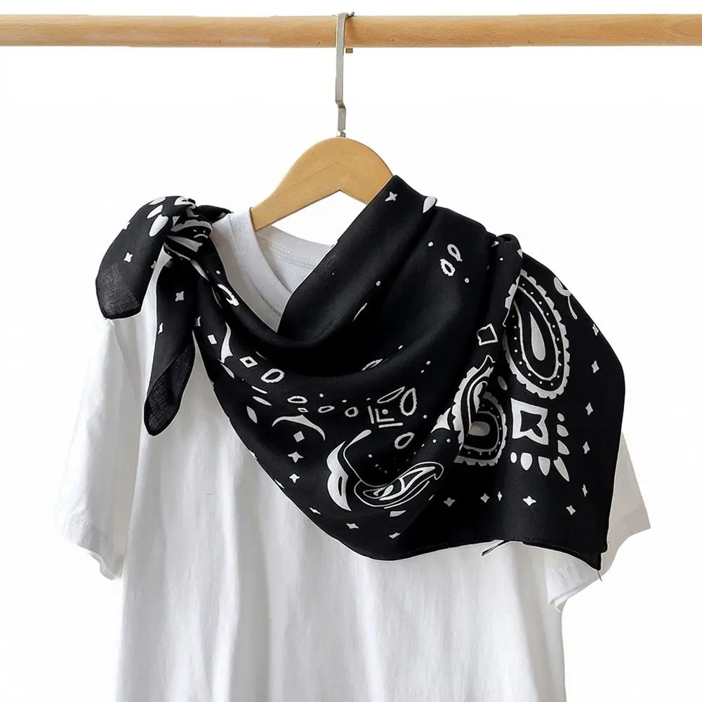 

Элегантный женский платок на голову с узором пейсли, женский платок 90 см с принтом, универсальные стильные роскошные шелковые шарфы, летние аксессуары