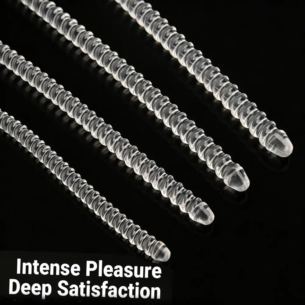 TPE Urethral Sound Sounding Ribbed Exterior, Urethra Catheter Dilator, Long Penis Plug, Sex Toys for Men view 4