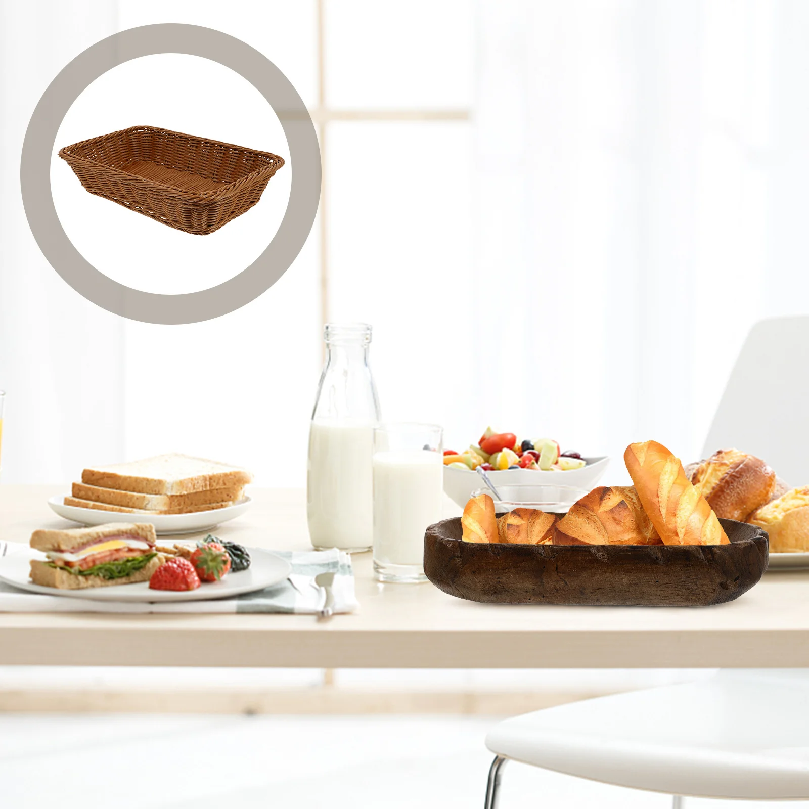 

1Pcs Wooden Wavy Edges Fruit Plate Sturdy Natural Wood Serving Dish for Party Home Restaurant Food Display Salad Snack Tray