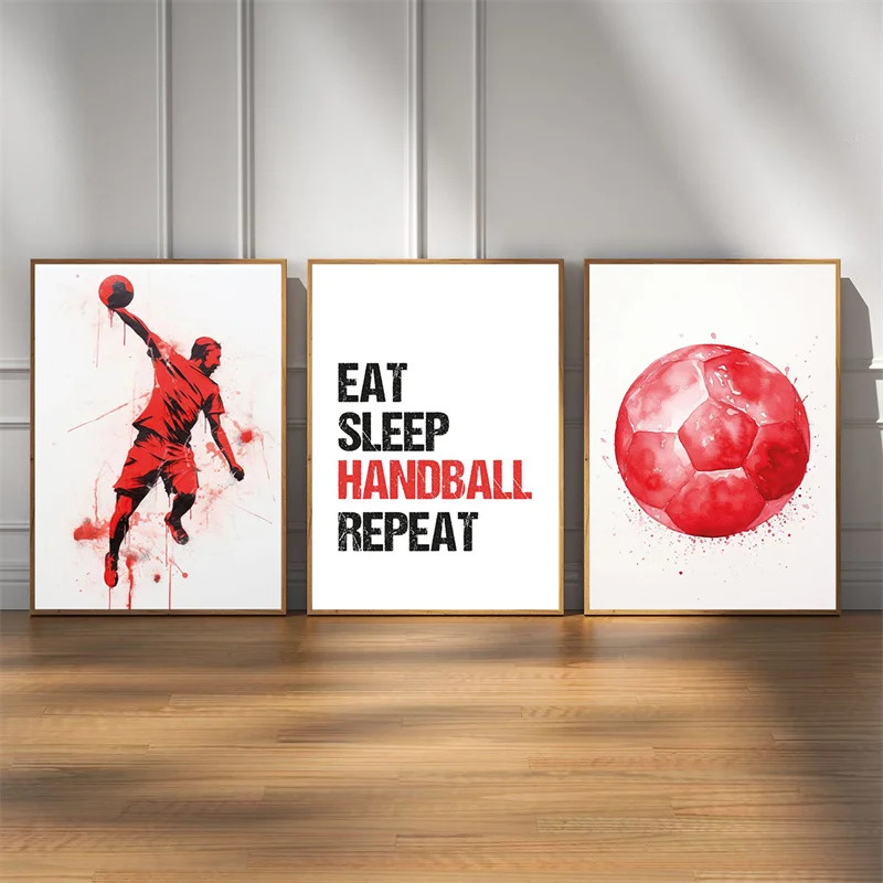 Handball Sports Prints Posters Inspirational Canvas Prints Art Painting Abstract Wall Art Pictures Home Boy Bedroom Decor Gift