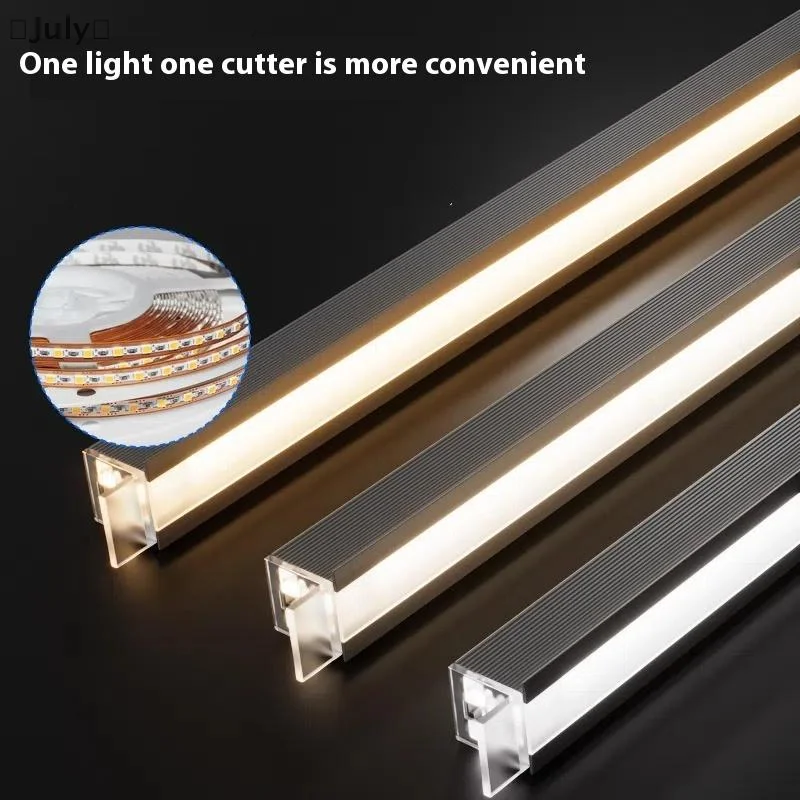 Mini profil Led encastré en aluminium avec couvercle en Silicone, pour armoire, bibliothèque, vitrine, panneau lumineux, canal Led, décoration linéaire pour la maison
