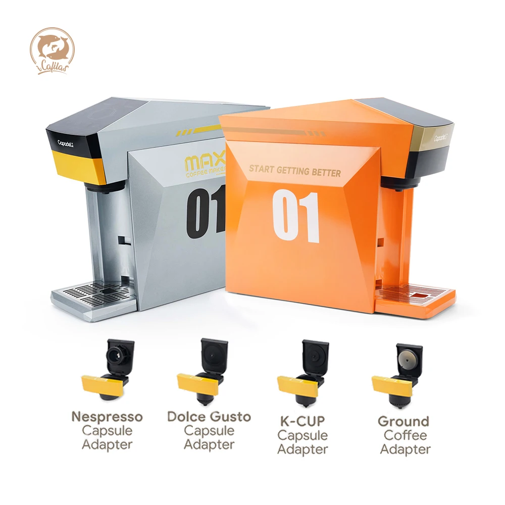 Máquina de café de cápsulas icafilas 4 en 1, Cafetera exprés múltiple, Cafetera capuchino Dolce Gusto Nespresso en polvo KCUP