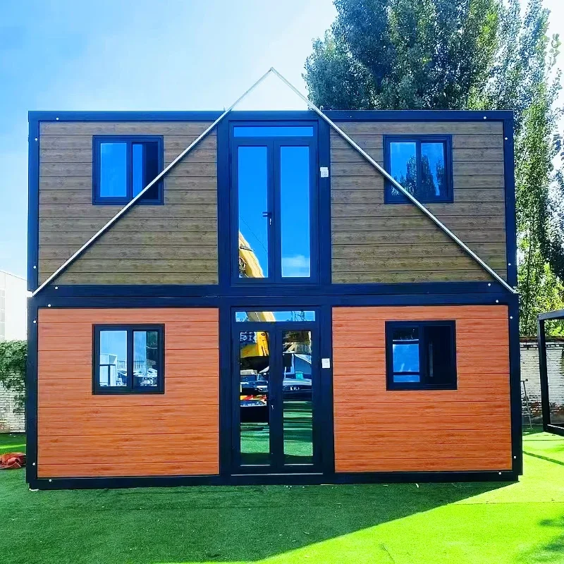 Two Story Container House Foldable Modular Prefab 5-Bedroom Full-Equipped Residential Vacation Home Eco-Friendly 20FT/30FT/40FT