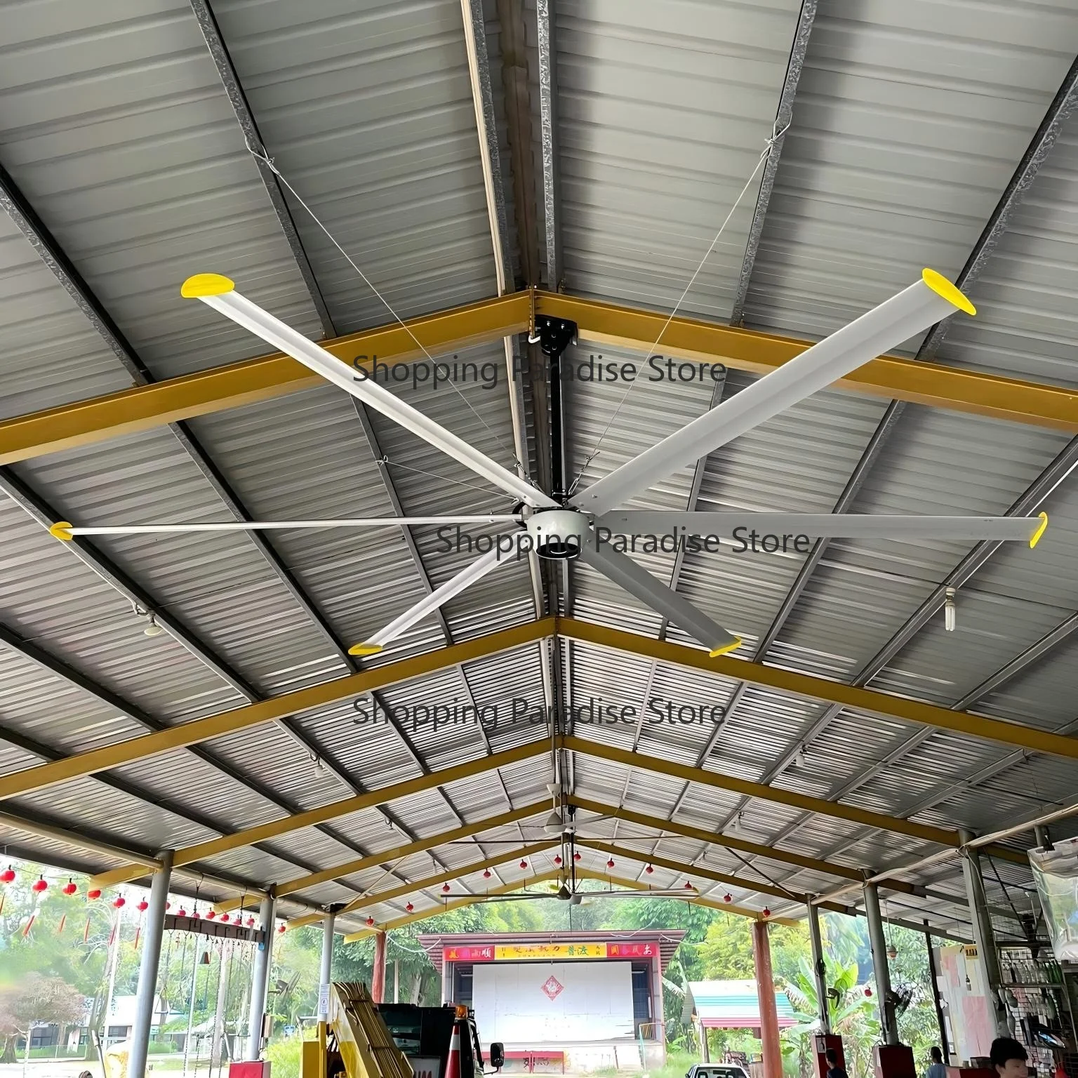 14ft Large Air Volume HVLS Ceiling Fan 0.5KW Commercial Industrial High-Speed Low-Noise Industrial Grade for Workshop Barn