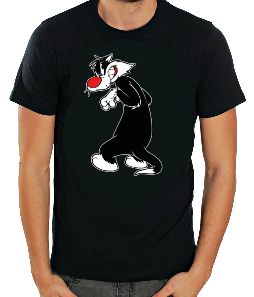 Sylvester The Cat-4 W B Short Sleeve Men T Shirt L809