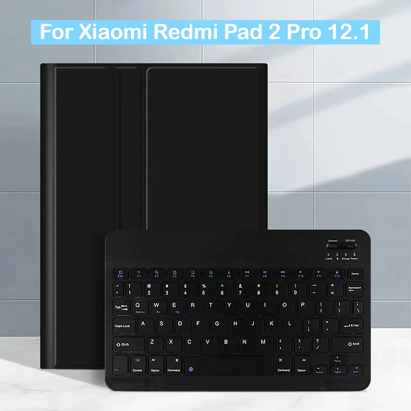 

2025 NEW Magnetic Bluetooth Keyboard Case for Xiaomi Redmi Pad 2 Pro 12.1 '' PU Leather Shockproof Protective Smart Tablet Funda