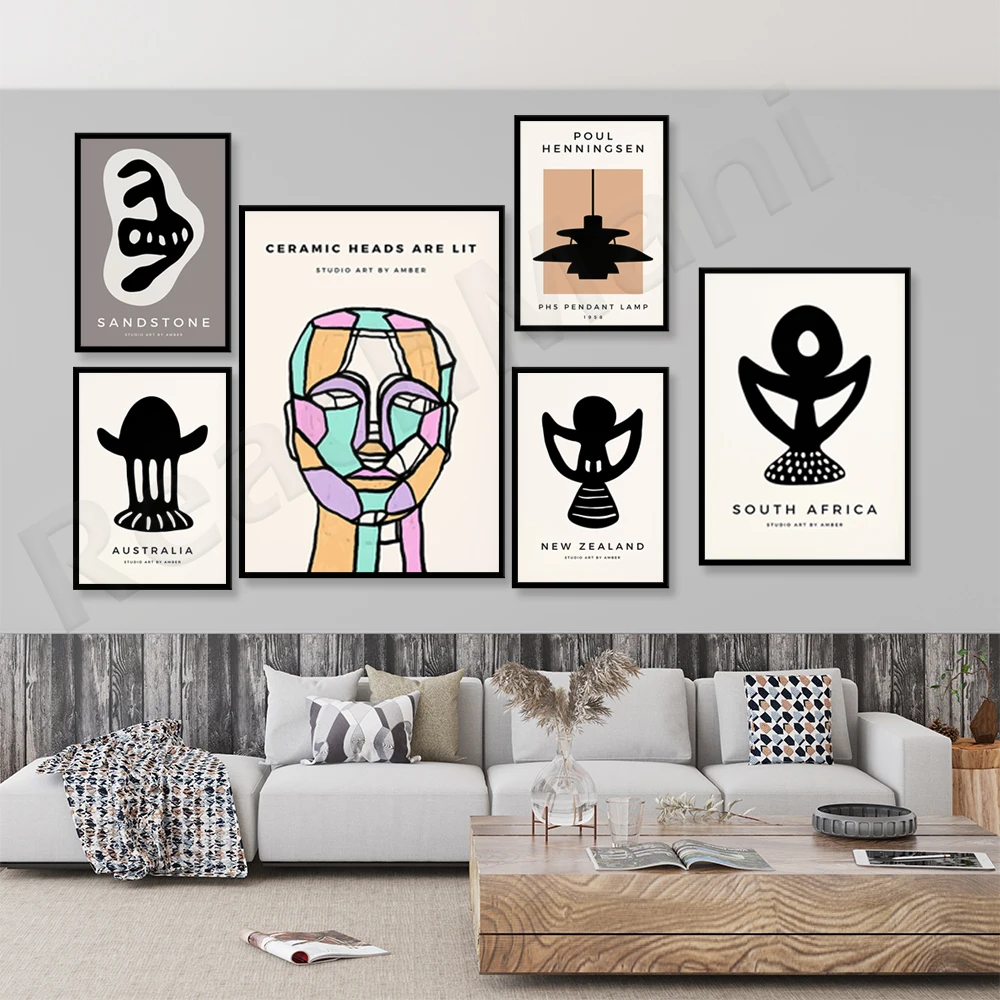 

Ceramic Head Face Line, Baobab Tree South Africa New Zealand Aboriginal Australia Sandstone Nature Poster Pol Henningsen PH5 Lam