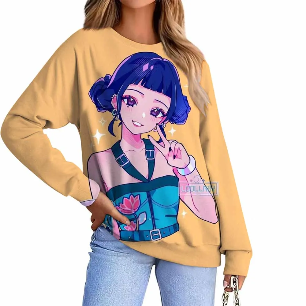 Maßgeschneidertes grenzüberschreitendes Sweatshirt Huntrix Kpop Witch Hunt bedruckter Rundhalsausschnitt, volle Ärmel, andere Streetwear-Stil