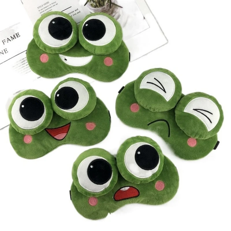 Frog Plush Sleep Mask Cute Sleeping Eye Cover For Children Lovely Blindfold Sort Plush Eyes Bandage Women Travel Warm Relax Nap