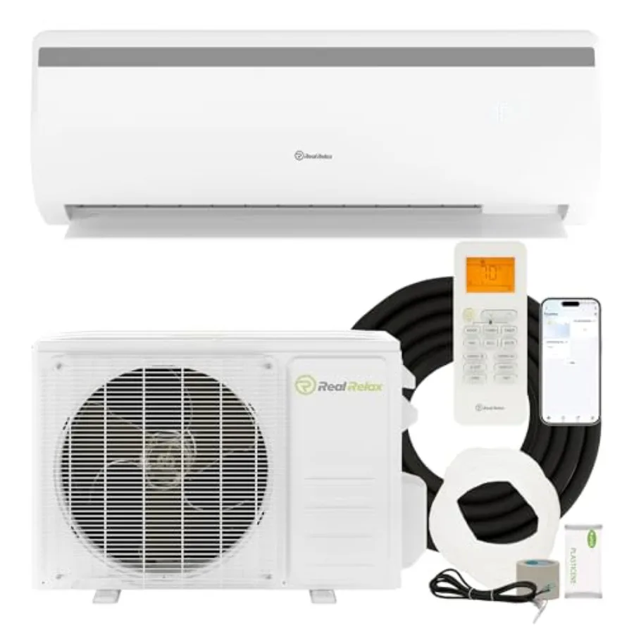 

Mini Split AC Heating System for residential use, R454B refrigerant, white, 19 SEER2 energy efficiency with inverter technology