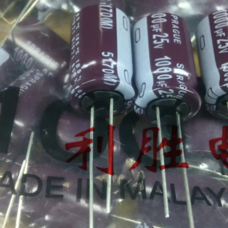 10PCS-100PCS  Authentic American SPRAGUE Sibi Aluminum Electrolytic Capacitor 25V1000UF 12.5X20 517D Audio
