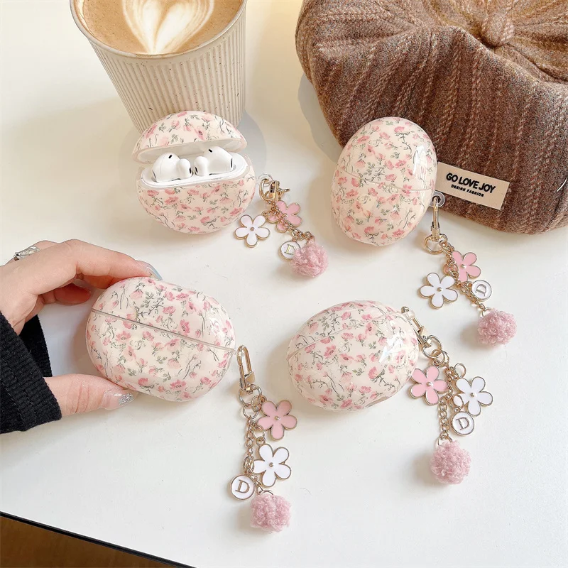 غطاء جديد 7i لهاتف هواوي Freebuds Pro 3 4 غطاء زهور لهاتف Freebuds 5i 6i حافظة لهاتف Freebuds 5 Funda Huawei Earbuds SE 2 Se3