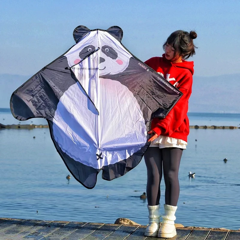 free shipping cartoon penguin panda kite toys for boys big wind kite outdoor games gel blasters Kite string Outdoor toys kevlar