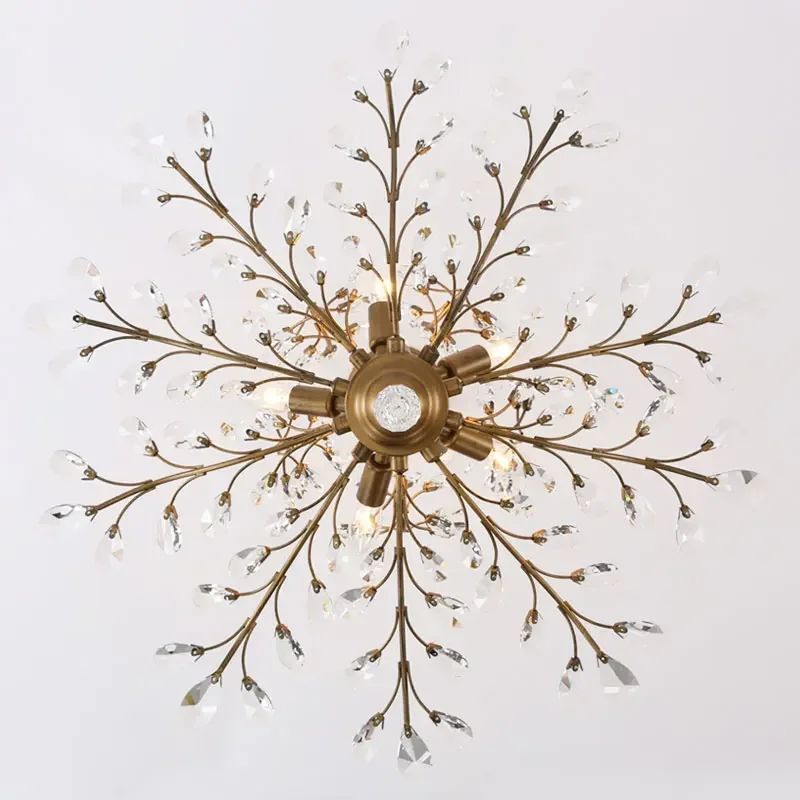 Lustre en cristal au design moderne, éclairage d'intérieur, luminaire décoratif de plafond, idéal pour une chambre à coucher ou une cuisine